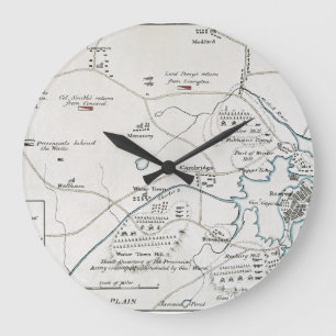 GRANDE HORLOGE RONDE CARTE DE BOSTON-CONCORD, 1775