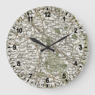 GRANDE HORLOGE RONDE CARTE DU STAFFORDSHIRE, 1793