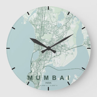 Grande Horloge Ronde Carte minimale de la ville d'Istanbul Turquie