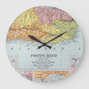 GRANDE HORLOGE RONDE CARTE : PORTO RICO, 1900