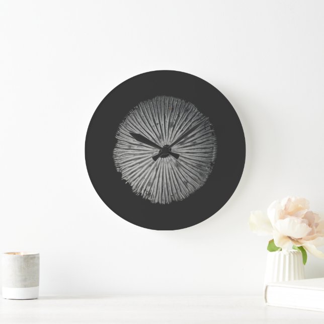 Grande Horloge Ronde Carte Spore Print Note (Maison)