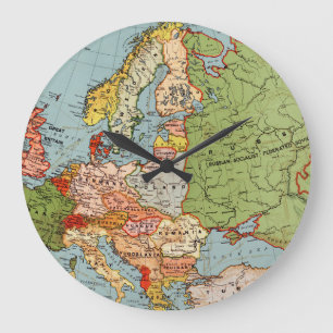 Grande Horloge Ronde Carte standard de Bacon du 20e siècle, Europe vint