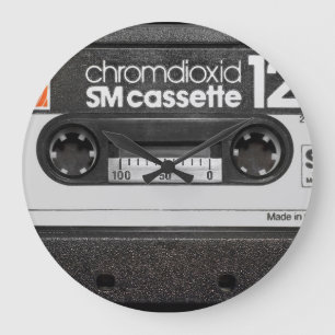 Grande Horloge Ronde Cassette vintage BASF : Élément du collecteur