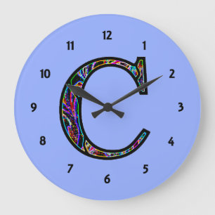 Grande Horloge Ronde Cc Monogramme Illuminé