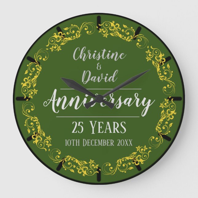 Grande Horloge Ronde Célébration de l'anniversaire de mariage d'argent (Recto)