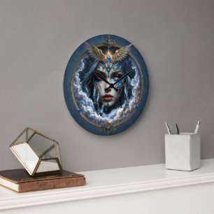 Grande Horloge Ronde Célestia – Gardienne du Ciel Infini.