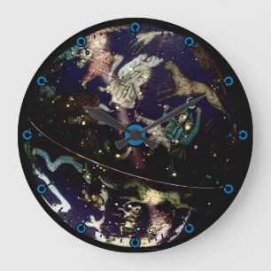 Grande Horloge Ronde Celestial Globe Modern Wall Clock