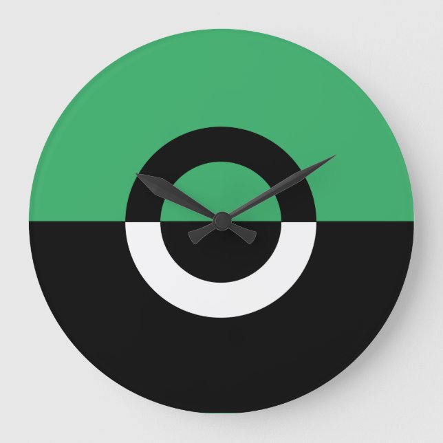Grande Horloge Ronde Cercle de blocs de couleur (Recto)