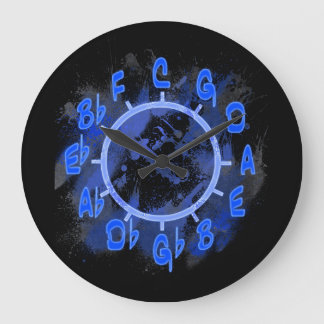 Grande Horloge Ronde Cercle de Fifths Wall Clock