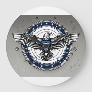 Grande Horloge Ronde Cercles intemporels : Collection de cadres acryliq