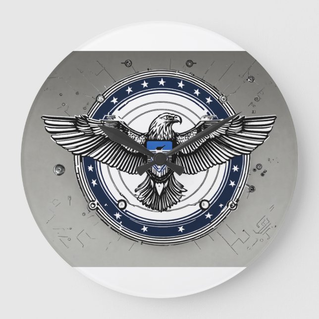 Grande Horloge Ronde Cercles intemporels : Collection de cadres acryliq (Recto)