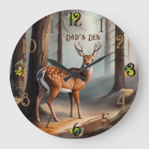 Cerf d'aquarelle Brown et gris rustique