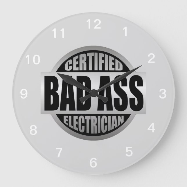 Grande Horloge Ronde Certified Electrician Wall Clock (Recto)