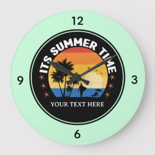 Grande Horloge Ronde C'est la conception de coucher de soleil tropical