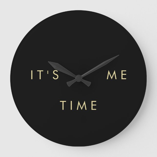 Grande Horloge Ronde C'est l'Elegant Gold de Me Time sur Black (Recto)