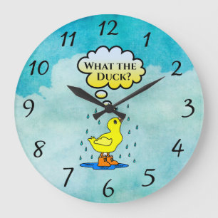 Grande Horloge Ronde C'est quoi, le Duck ? Wall Clock
