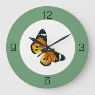 Grande Horloge Ronde C'est un Tigre ordinaire / Parti des papillons de
