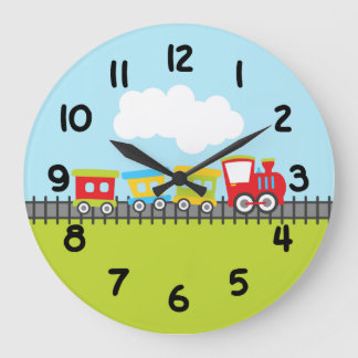 Grande Horloge Ronde Chaîne Choo Choo