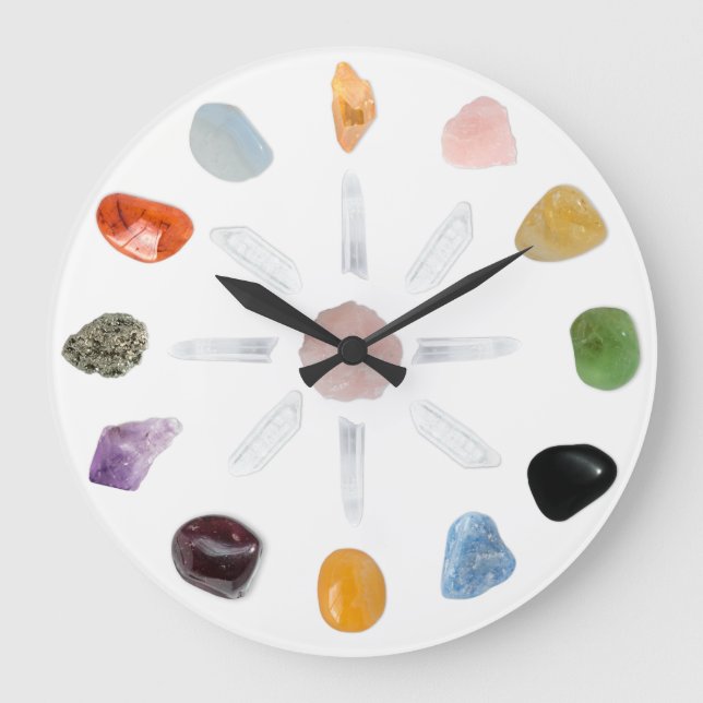 Grande Horloge Ronde *~* Chakra Crystal Energy Gemstone (Recto)