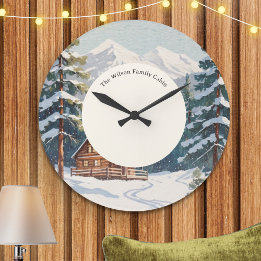 Grande Horloge Ronde Chalet de famille rustique de vacances avec scène