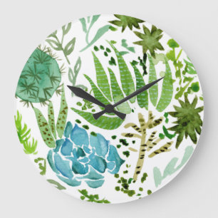 Grande Horloge Ronde Champ succulent I
