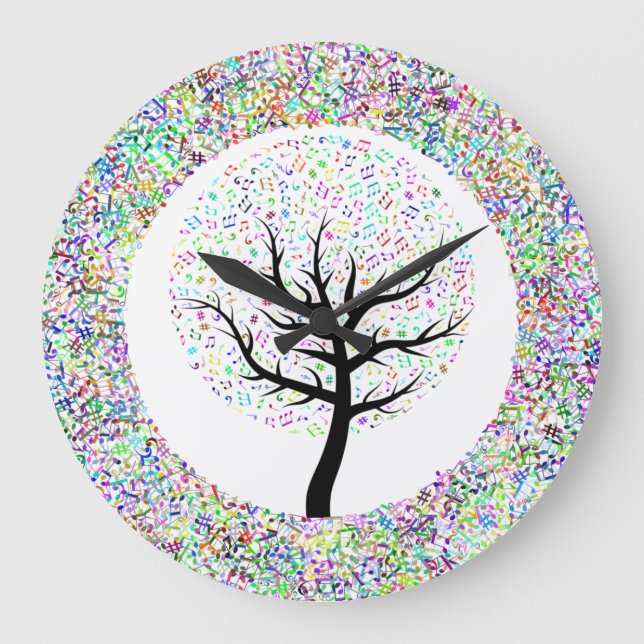 Grande Horloge Ronde Chansons dans l'arbre de vie (Recto)