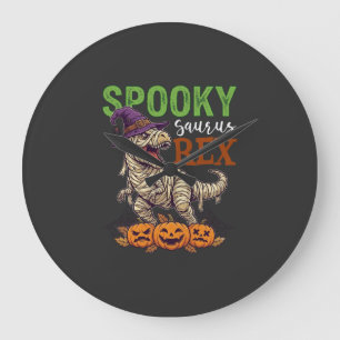 Grande Horloge Ronde Chapeau de sorcière de dinosaure de mummy Saurus R