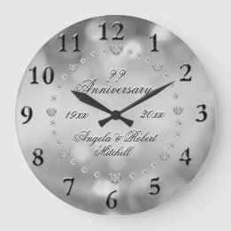Grande Horloge Ronde Chaque année Anniversaire Élégant