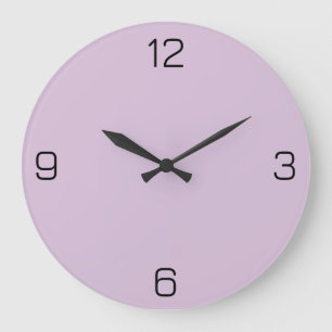Grande Horloge Ronde Chardon violet D8BFD8 - Option pour ajouter un nom