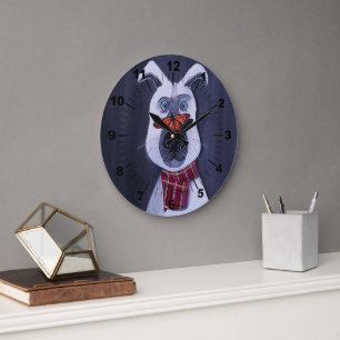 Grande Horloge Ronde Charlie et la peinture du monarque par Alfred Fox