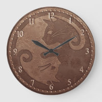 Chats de cuivre de Yin Yang