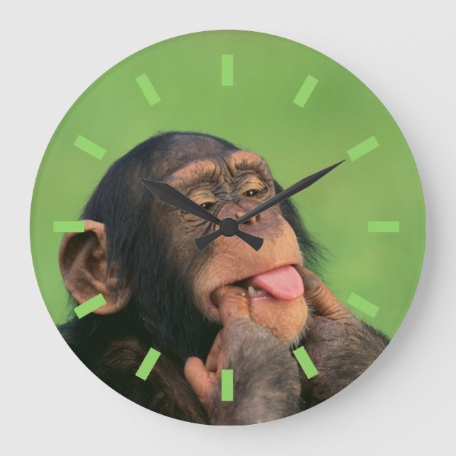 Grande Horloge Ronde Cheeky Chimp (Recto)