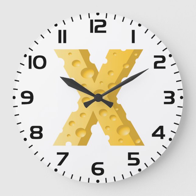 Grande Horloge Ronde Cheese Letter X Typography (Recto)