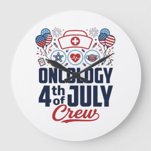 Grande Horloge Ronde Chemio 4 juillet Équipage Médical T-shirt patrioti