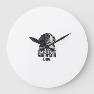 Grande Horloge Ronde Chemise de conception de gravure vintage de chien 