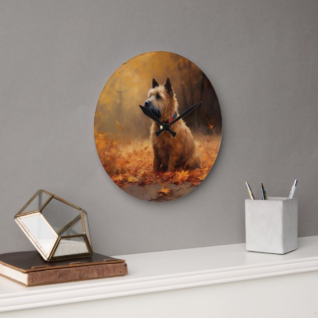 Grande Horloge Ronde Chesapeake Bay Terrier en congé d'automne (Bureau)