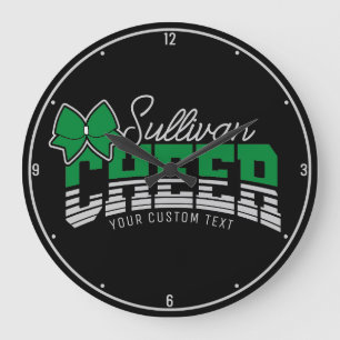 Grande Horloge Ronde Cheval Team AJOUTER LE NOM École Athlète Pom-pom g