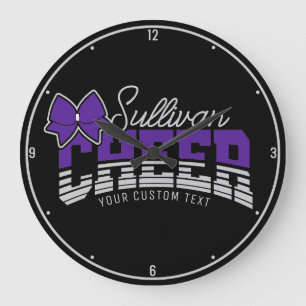 Grande Horloge Ronde Cheval Team AJOUTER LE NOM École Athlète Pom-pom g