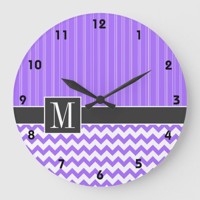 Grande Horloge Ronde Chevron de Trendy (Recto)