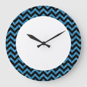 Grande Horloge Ronde Chevron Glitter