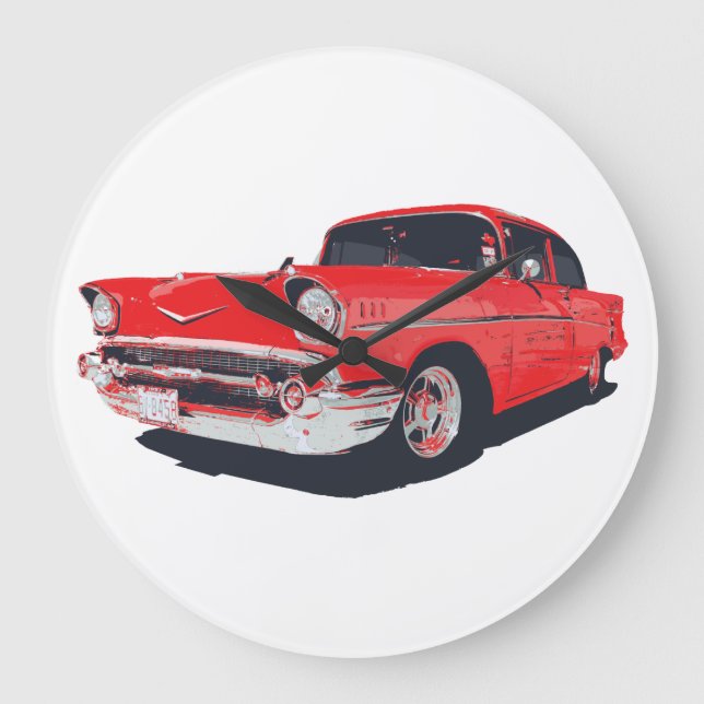 Grande Horloge Ronde Chevy Bel Air vector illustration clock (Recto)