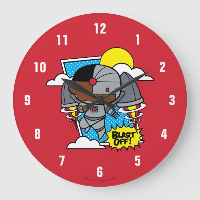 Grande Horloge Ronde Chibi Cyborg S'Est Éteint ! (Recto)