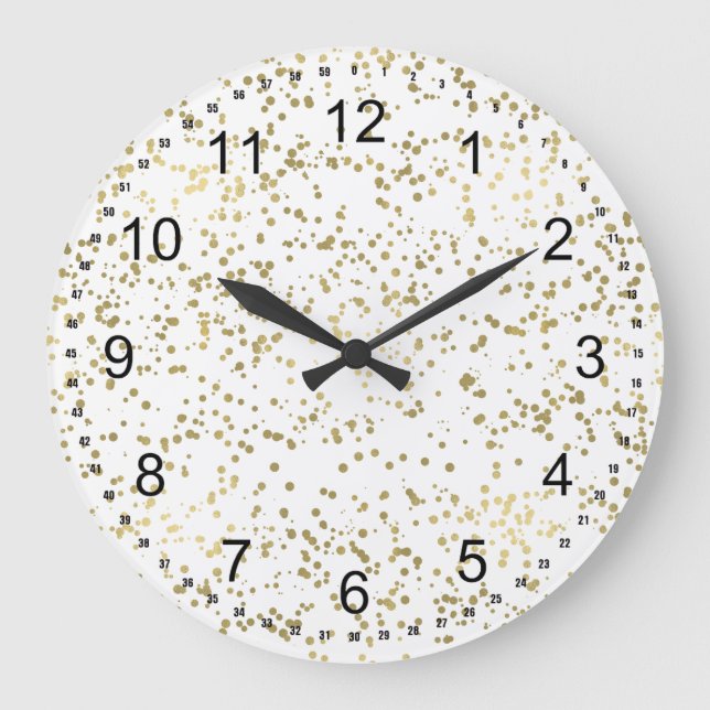Grande Horloge Ronde Chic Gold Confetti (Recto)