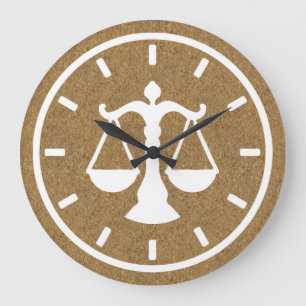 Grande Horloge Ronde Chic liège de droit