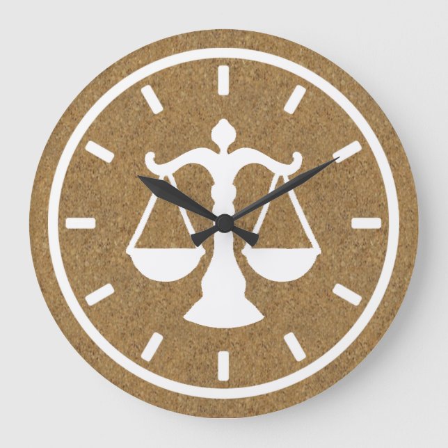 Grande Horloge Ronde Chic liège de droit (Recto)