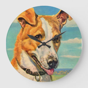 Grande Horloge Ronde chien beau chien
