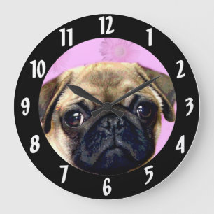 Grande Horloge Ronde chien carlin