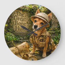 Chien Explorateur Mignon Ruines de la Jungle Antiq