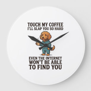 Grande Horloge Ronde Chien Sheltie Vintage J'adore Mon Bruiser Design R
