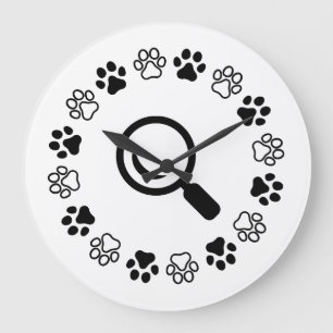 Grande Horloge Ronde Chien, trouve du bouffon